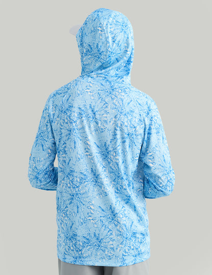Huk Kids Pursuit Performance Hoodie - Cerulean Tie-Dye