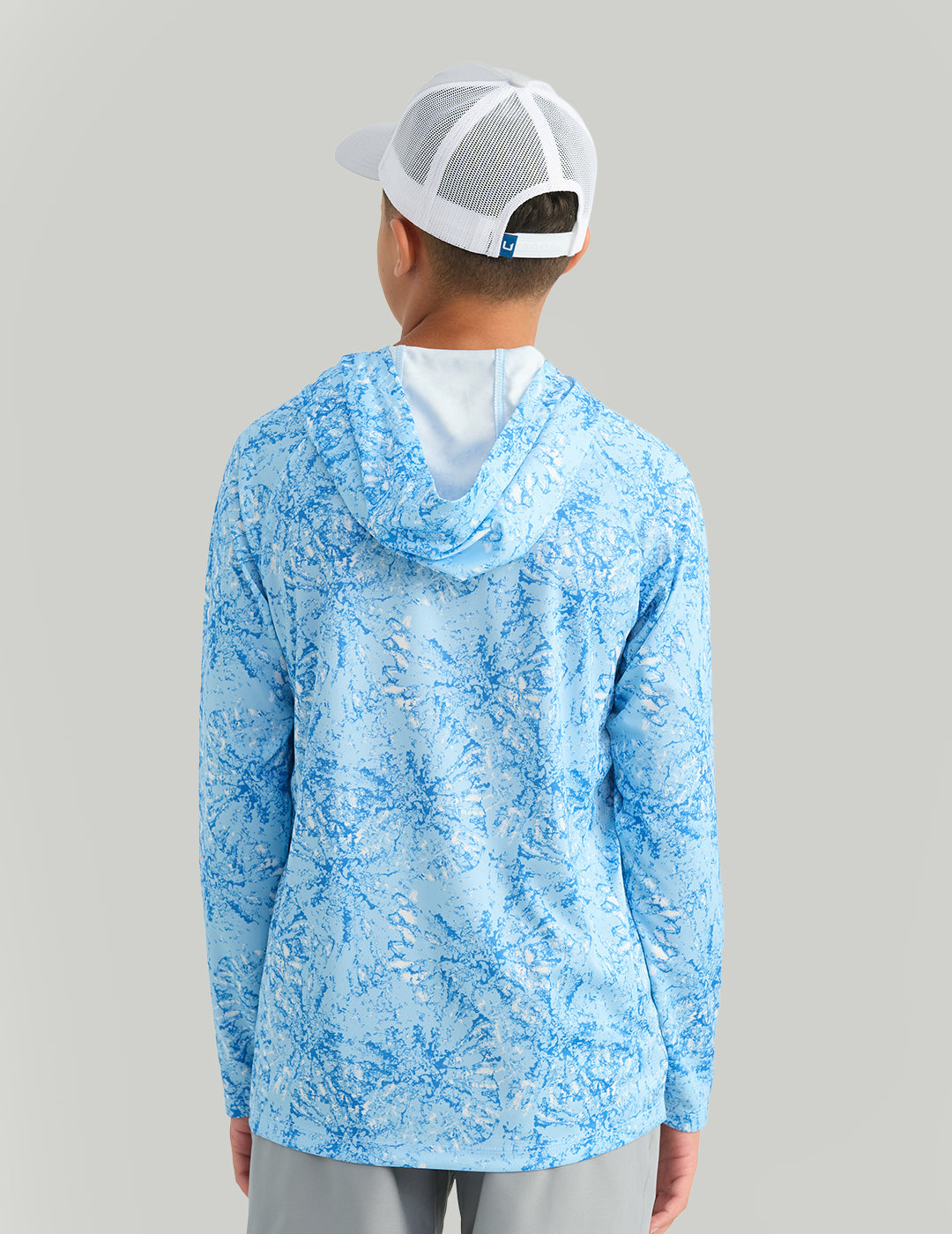 Huk Kids Pursuit Performance Hoodie - Cerulean Tie-Dye