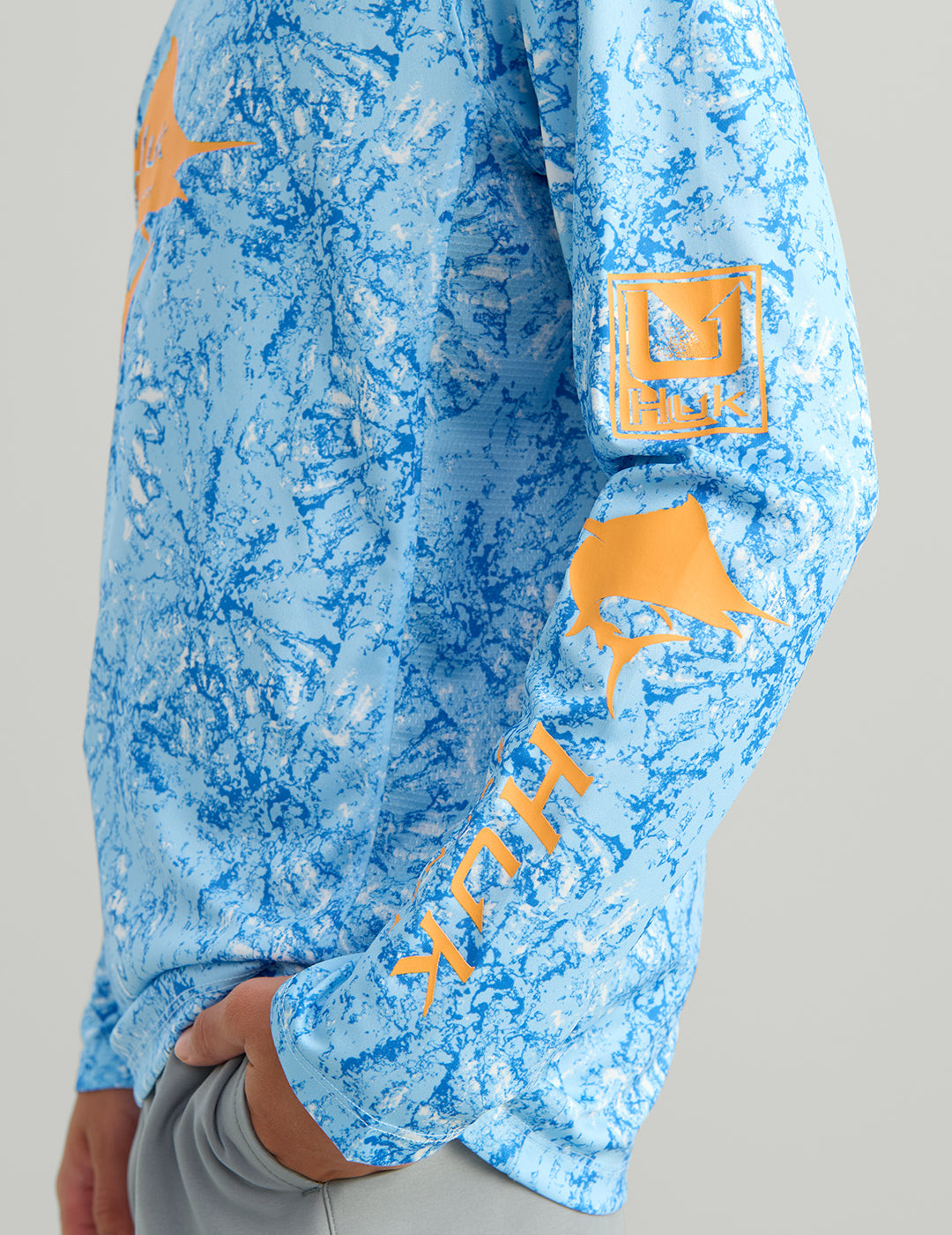 Huk Kids Pursuit Performance Hoodie - Cerulean Tie-Dye