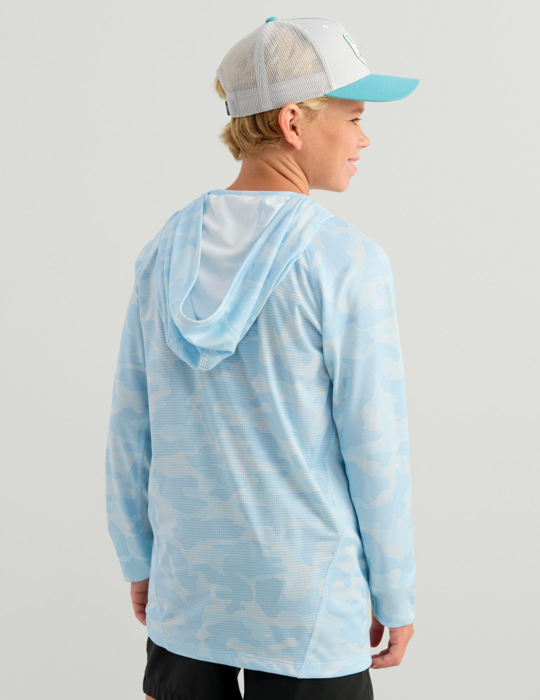 Huk Kids KC Icon Performance Hoodie - Coastal Drift Camo