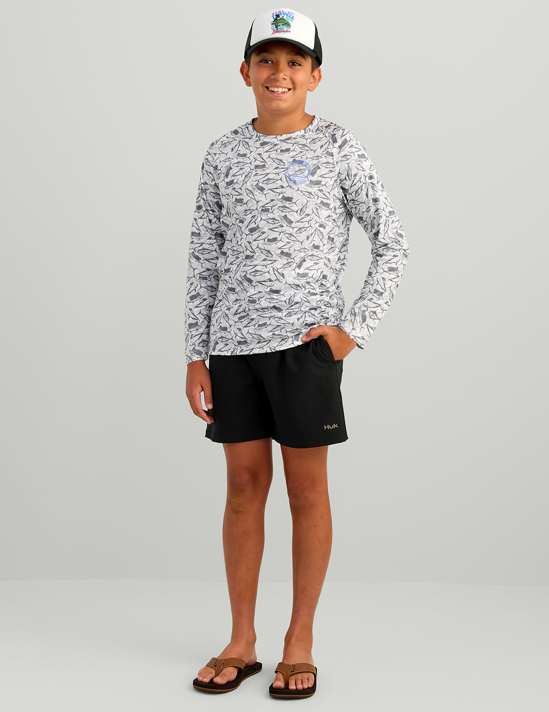 Huk Kids KC Pursuit Performance Crew - Anchor American Slam