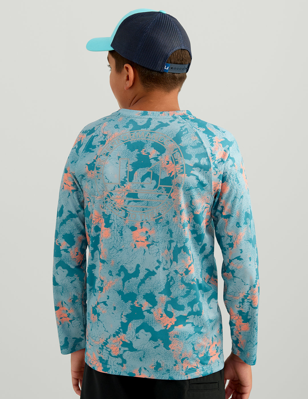 Huk Kids KC Pursuit Performance Crew - Reefline Tideloom Camo