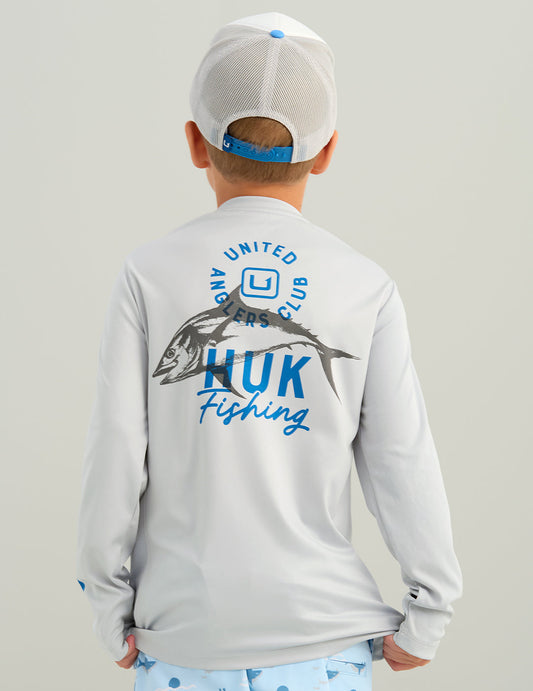 Huk Kids Pursuit United Anglers Performance Crew - Seagull
