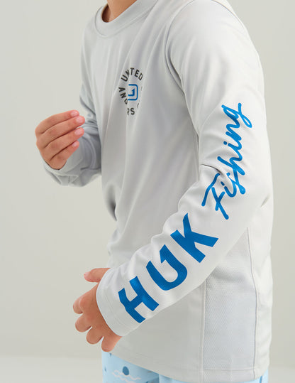 Huk Kids Pursuit United Anglers Performance Crew - Seagull