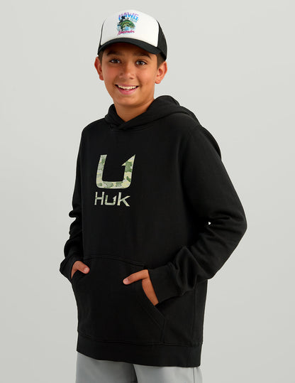 Huk Kids Huk Barb U Cotton Fleece Hoodie - Black