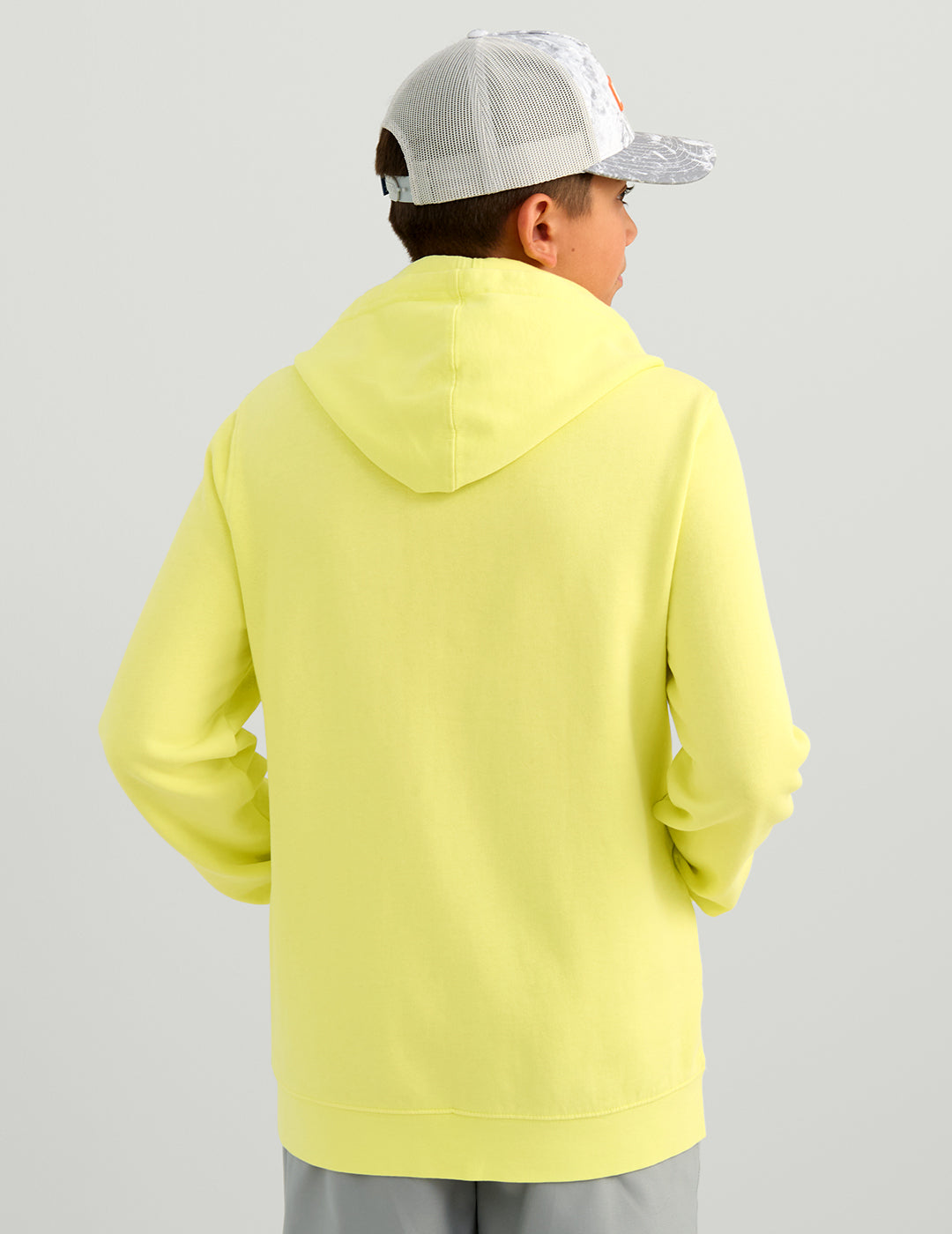 Huk Kids Huk Barb U Cotton Fleece Hoodie - Vintage Chartreuse