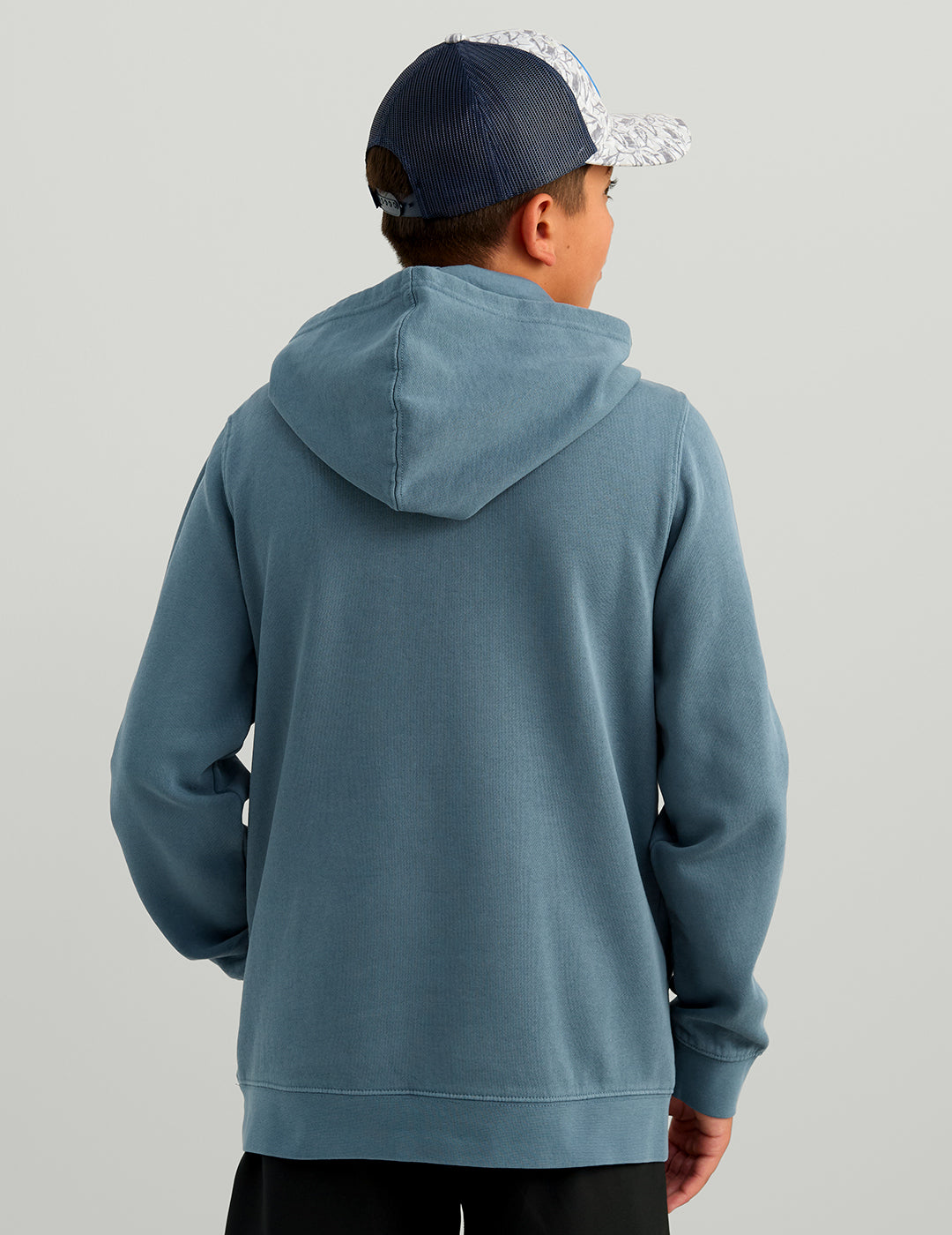 Huk Kids Huk Barb U Cotton Fleece Hoodie - Stormy Blue