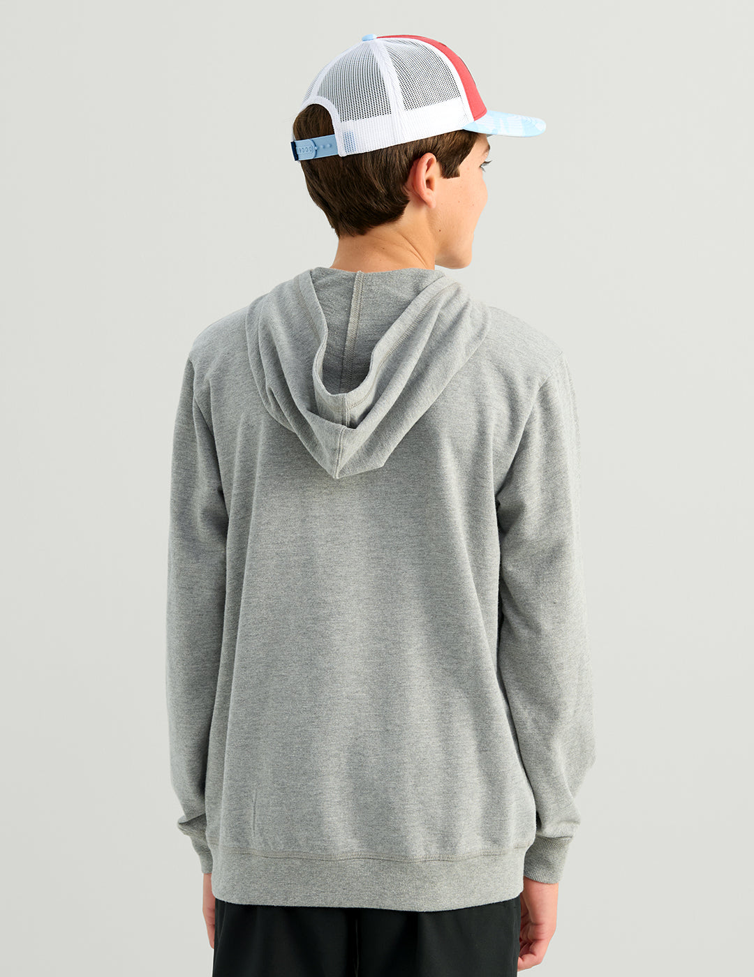 Huk Kids Edisto Script Terry Hoodie - Heather Grey