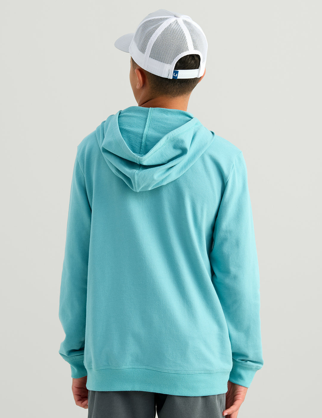 Huk Kids Edisto Script Terry Hoodie - Marine Blue