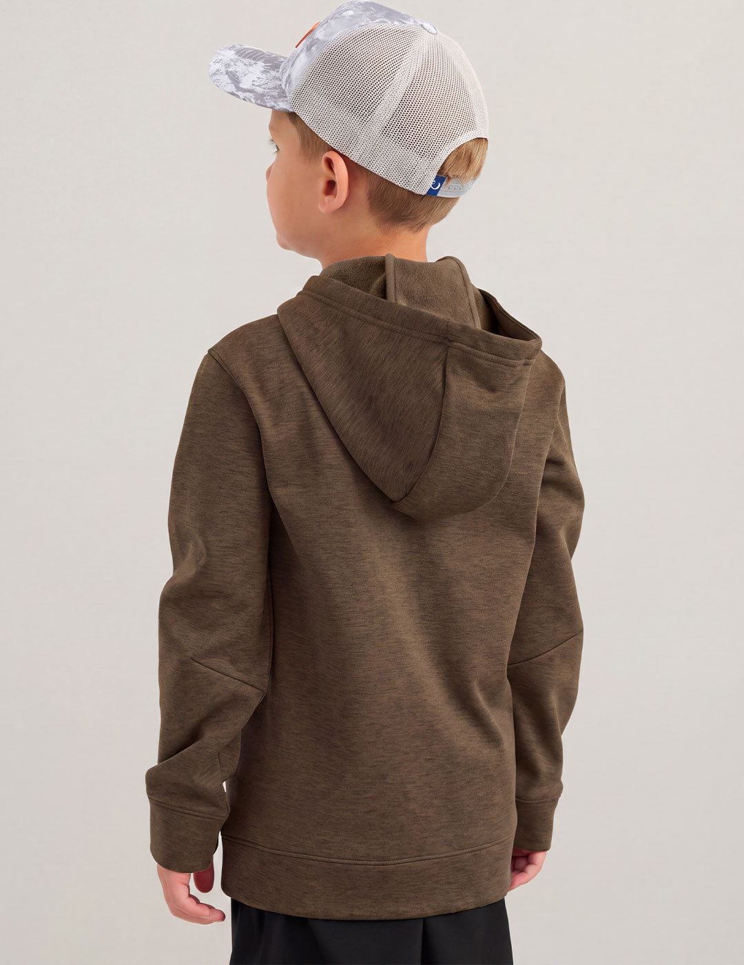 Huk Kids Coldfront+ Fleece Graphic Hoodie - Saltmarsh Heather