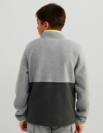 Huk Kids Camden 1/4 Snap Pullover - Sharkskin Heather
