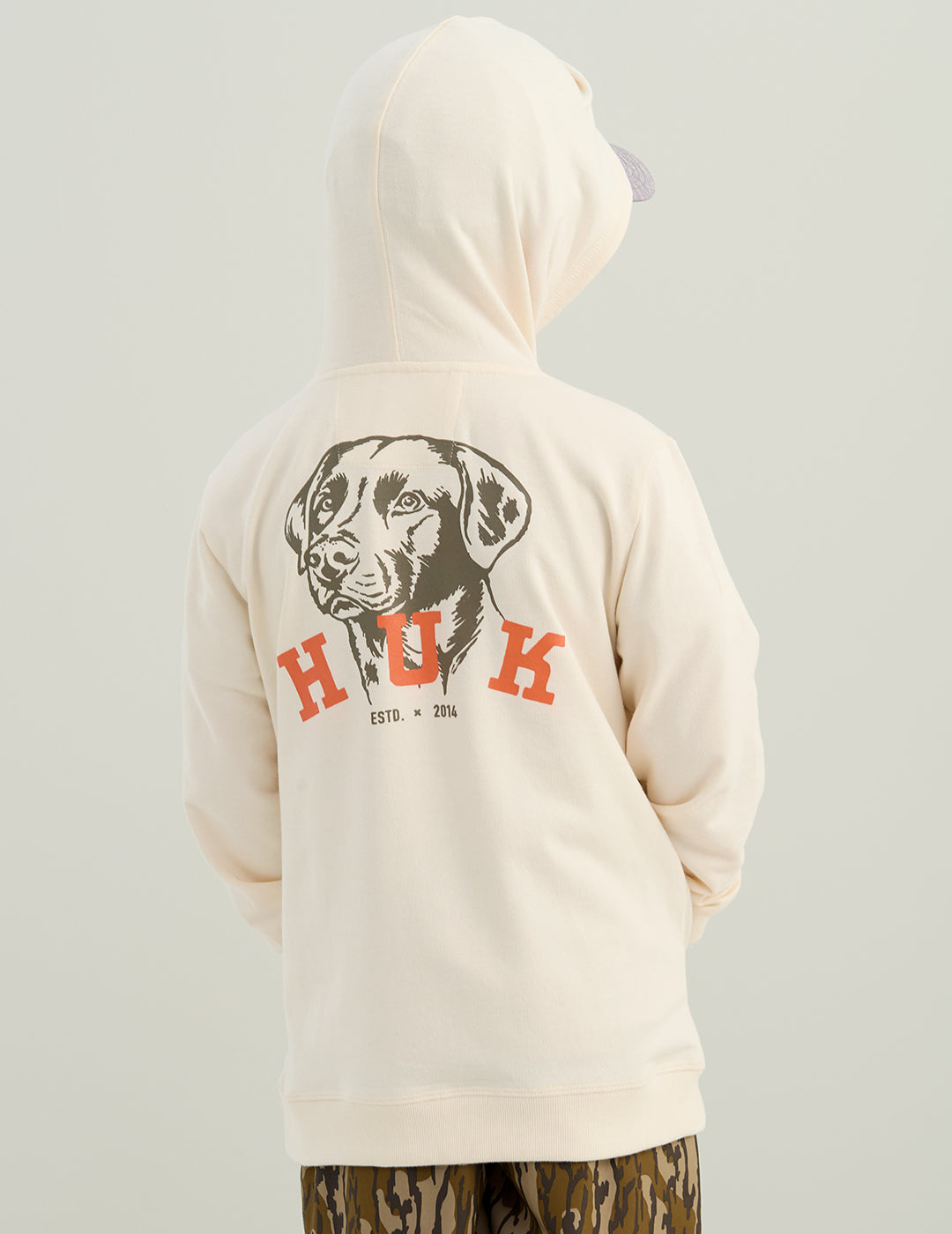Huk Kids Edisto Terry Lab Sketch Hoodie - Egret