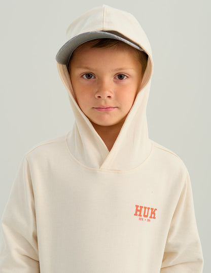 Huk Kids Edisto Terry Lab Sketch Hoodie - Egret