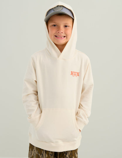 Huk Kids Edisto Terry Lab Sketch Hoodie - Egret