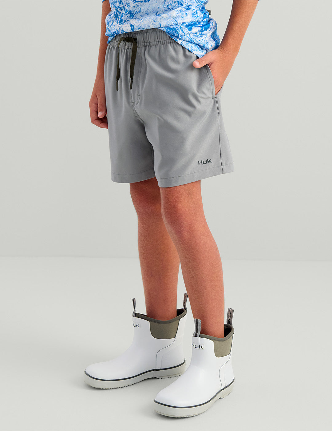 Huk Kids Pursuit Volley Swim Short - Sharkskin