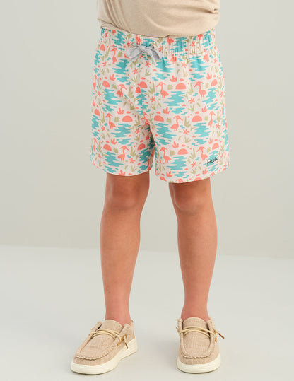 Huk Kids Pursuit Volley Swim Short - Egret Desert
