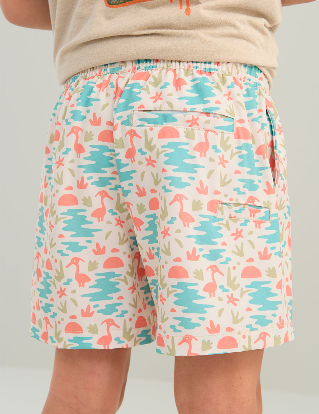 Huk Kids Pursuit Volley Swim Short - Egret Desert