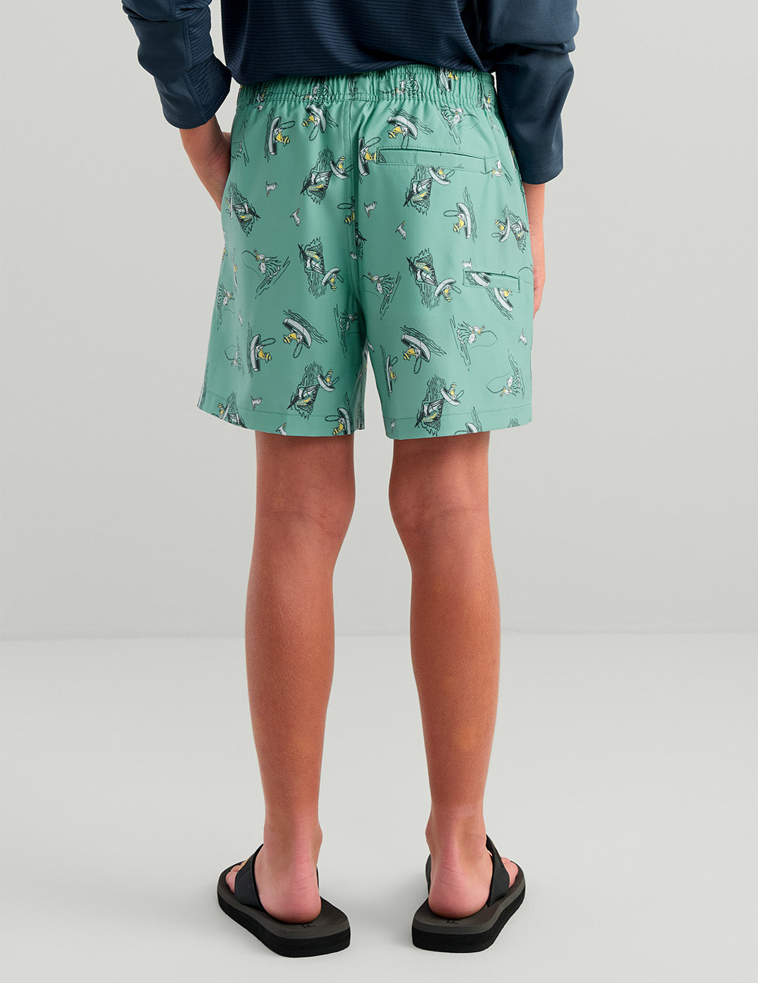 Huk Kids Pursuit Volley Swim Short - Marine Blue Mad Marlin