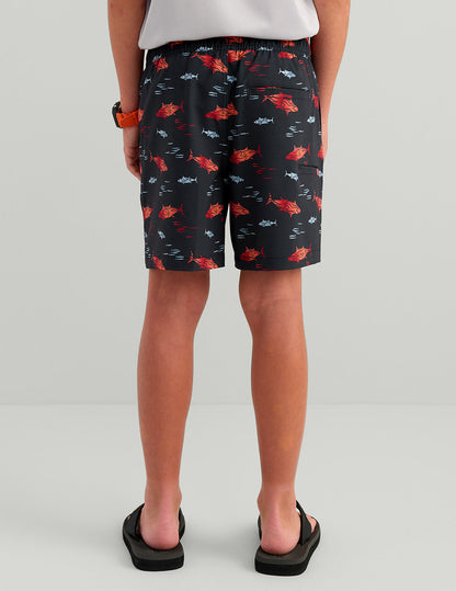 Huk Kids Pursuit Volley Swim Short - Sea Storm Tuna School