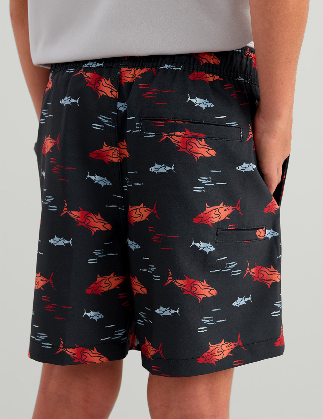 Huk Kids Pursuit Volley Swim Short - Sea Storm Tuna School
