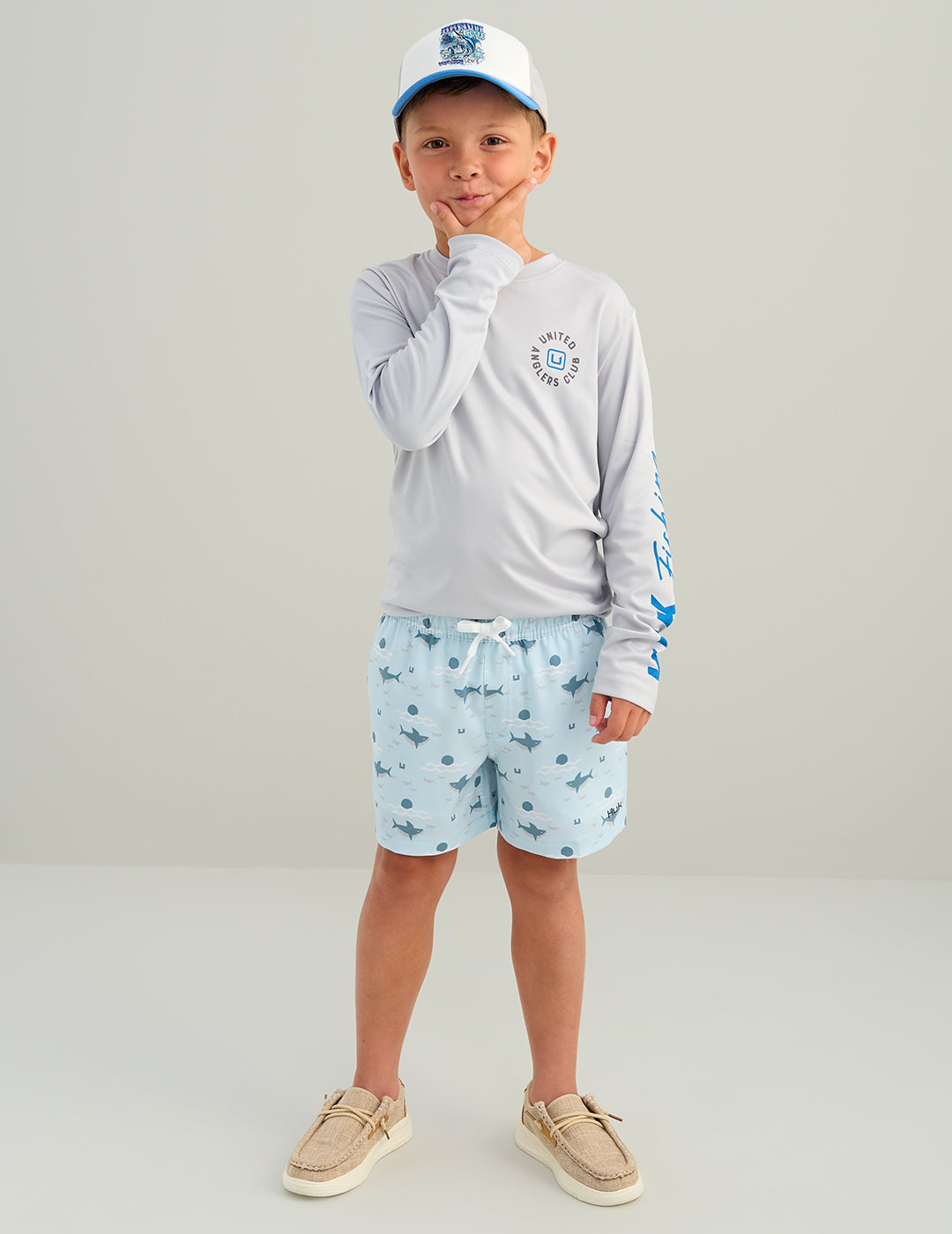 Huk Kids Pursuit Volley Swim Short - Coastal Drift Sharks