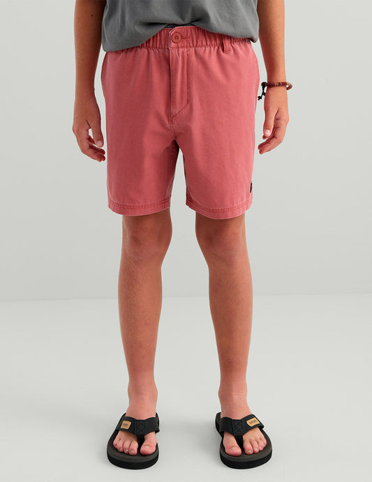 Huk Kids Shoreside Short - Mineral Red