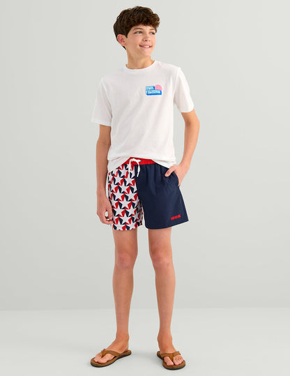 Huk Kids Pursuit Americana Volley Swim Short - Naval Academy Stars