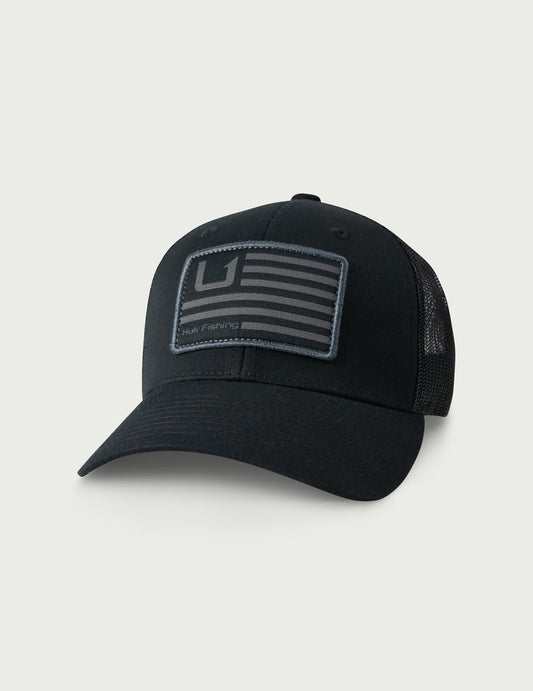 Huk Kids Huk And Bars Trucker Hat - Black