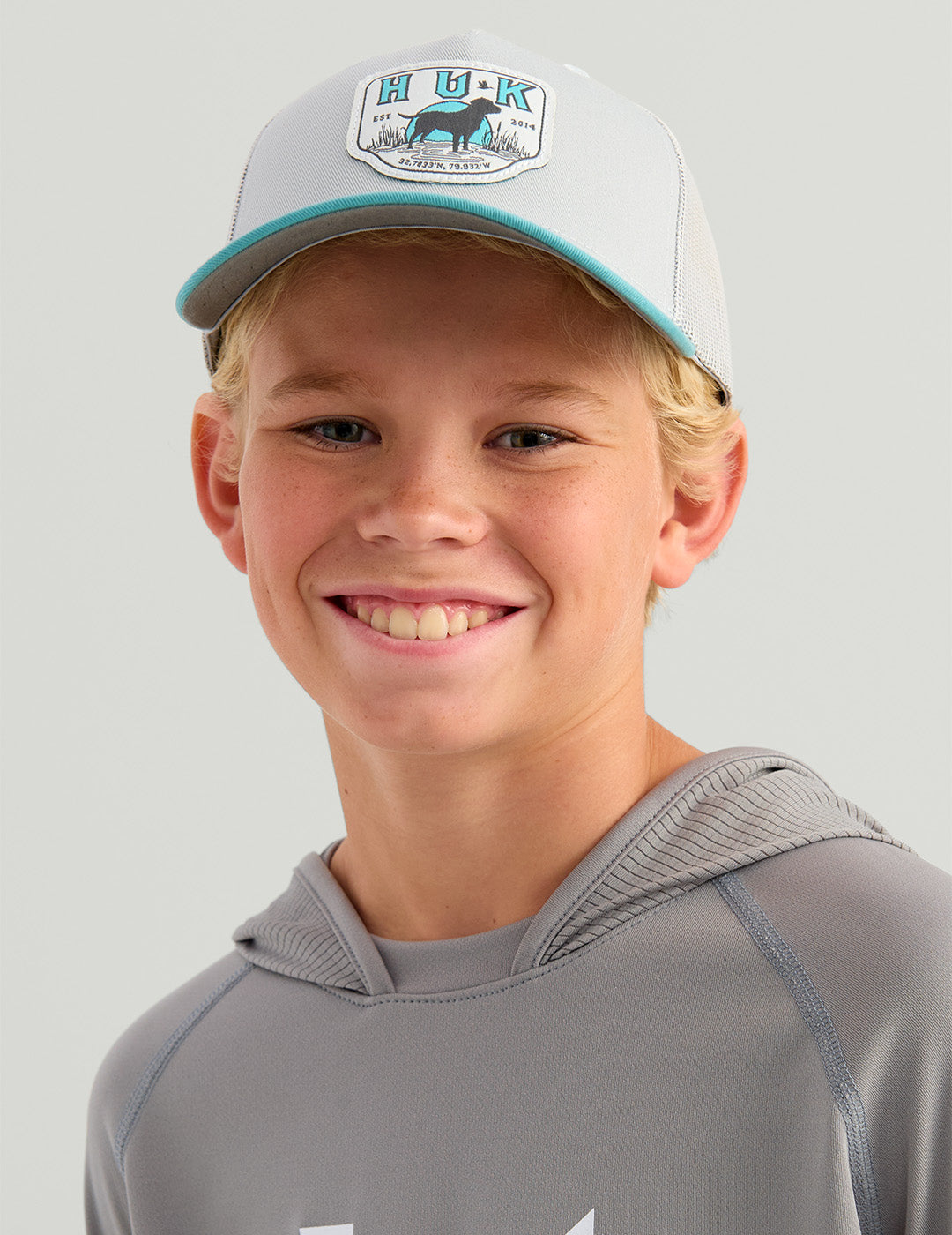 Huk Kids Lab Patch Trucker Hat - Marine Blue