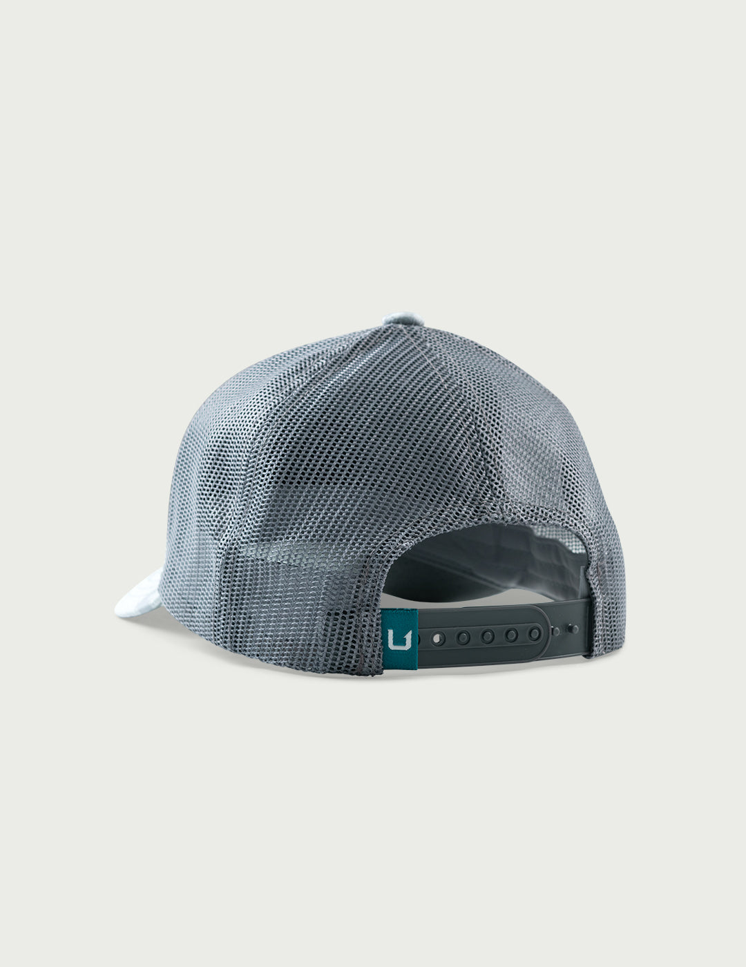 Huk Kids KC Print Circle Patch Trucker Hat - Sharkskin Estuary Camo