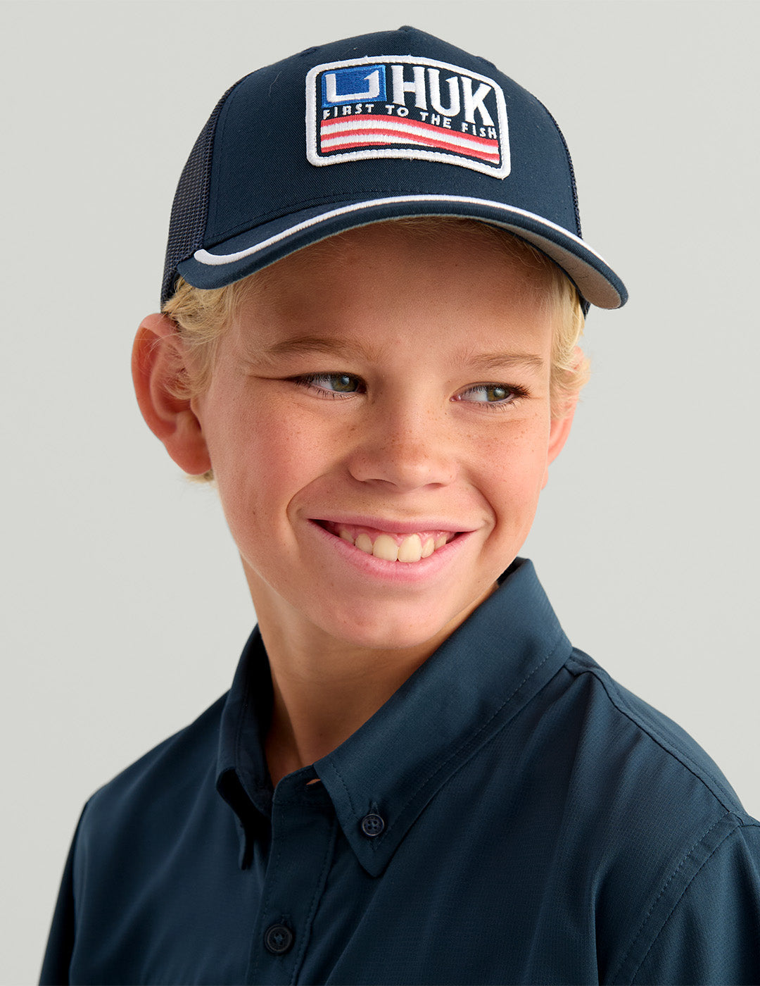 Huk Kids Born Wave Trucker Hat - Sea Storm
